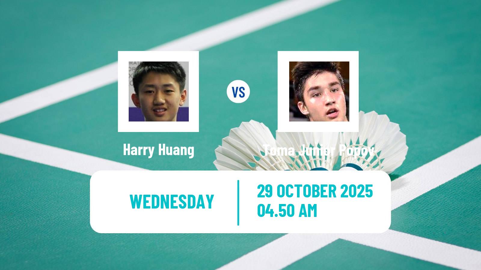 Badminton BWF World Tour Hylo Open Men Harry Huang - Toma Junior Popov