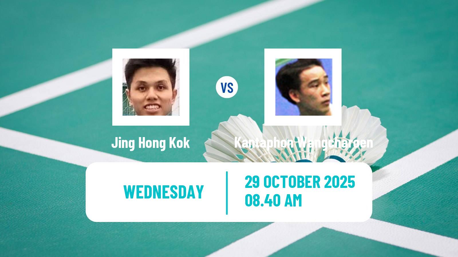 Badminton BWF World Tour Hylo Open Men Jing Hong Kok - Kantaphon Wangcharoen
