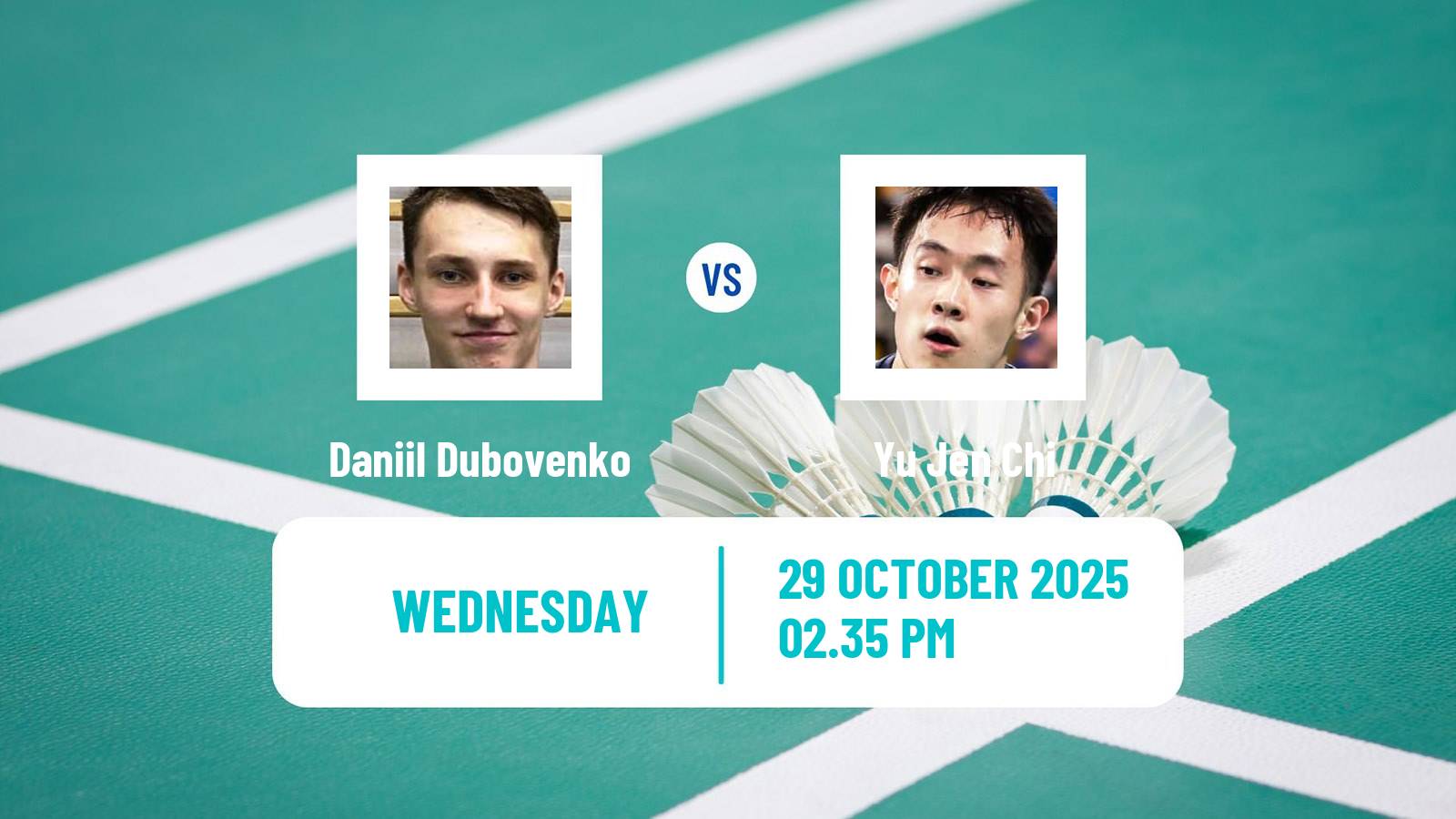 Badminton BWF World Tour Hylo Open Men Daniil Dubovenko - Yu Jen Chi