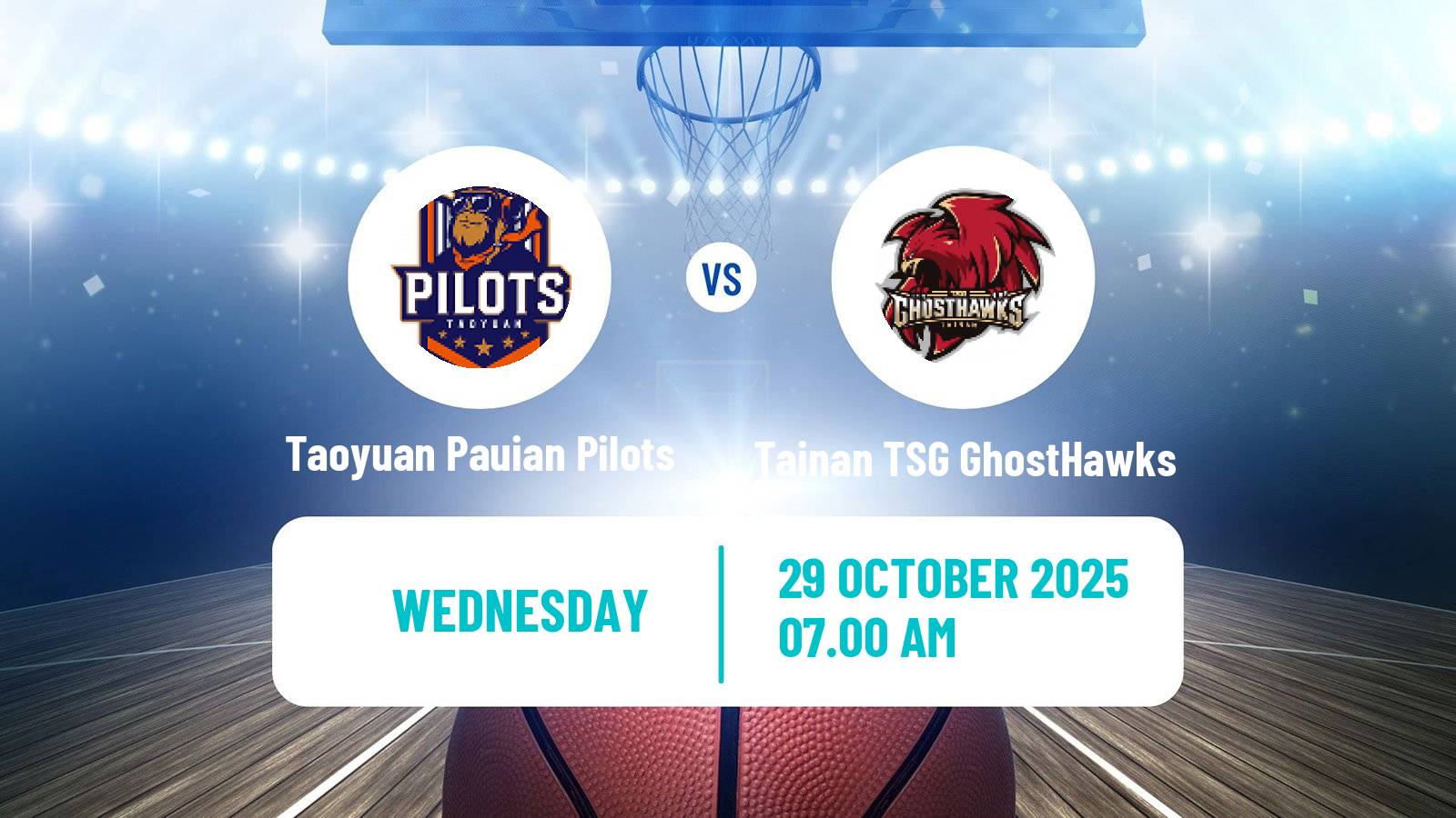 Basketball Taiwan P League Basketball Taoyuan Pauian Pilots - Tainan TSG GhostHawks