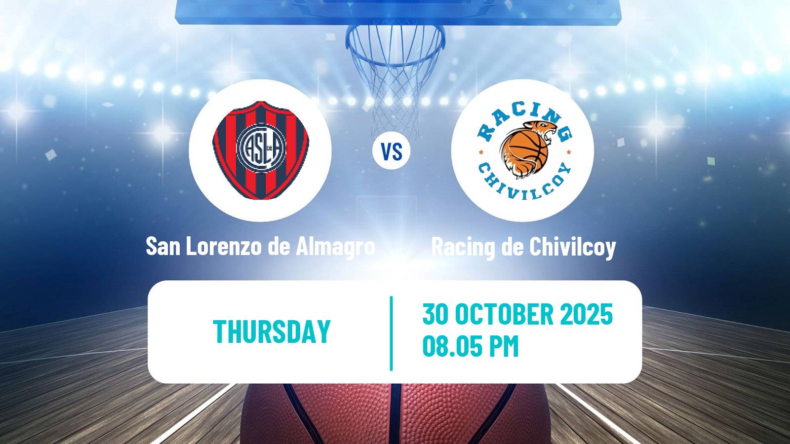 Basketball Argentinian LNB San Lorenzo de Almagro - Racing de Chivilcoy