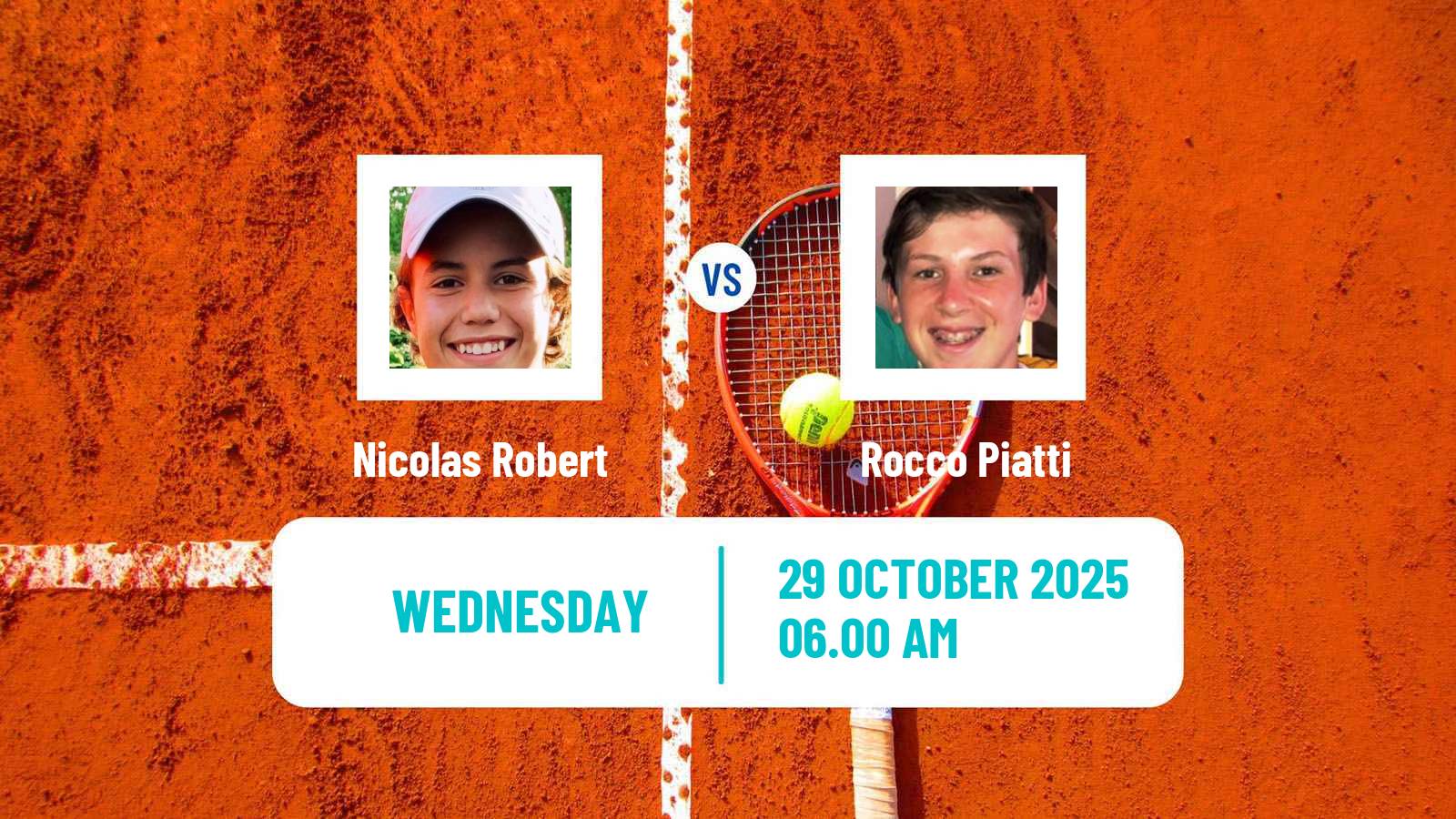 Tennis ITF M15 Monastir 41 Men Nicolas Robert - Rocco Piatti