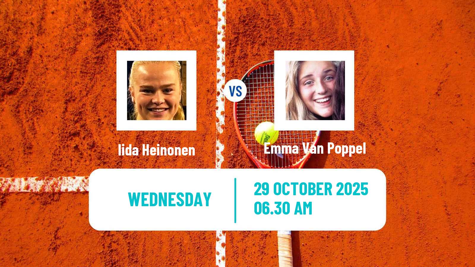 Tennis ITF W15 Taby Women Iida Heinonen - Emma Van Poppel