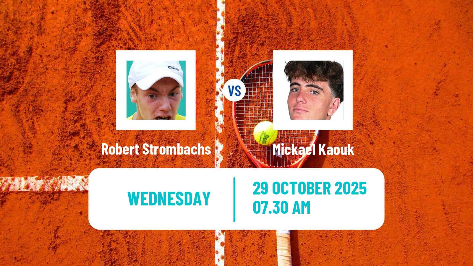 Tennis ITF M15 Monastir 41 Men Robert Strombachs - Mickael Kaouk