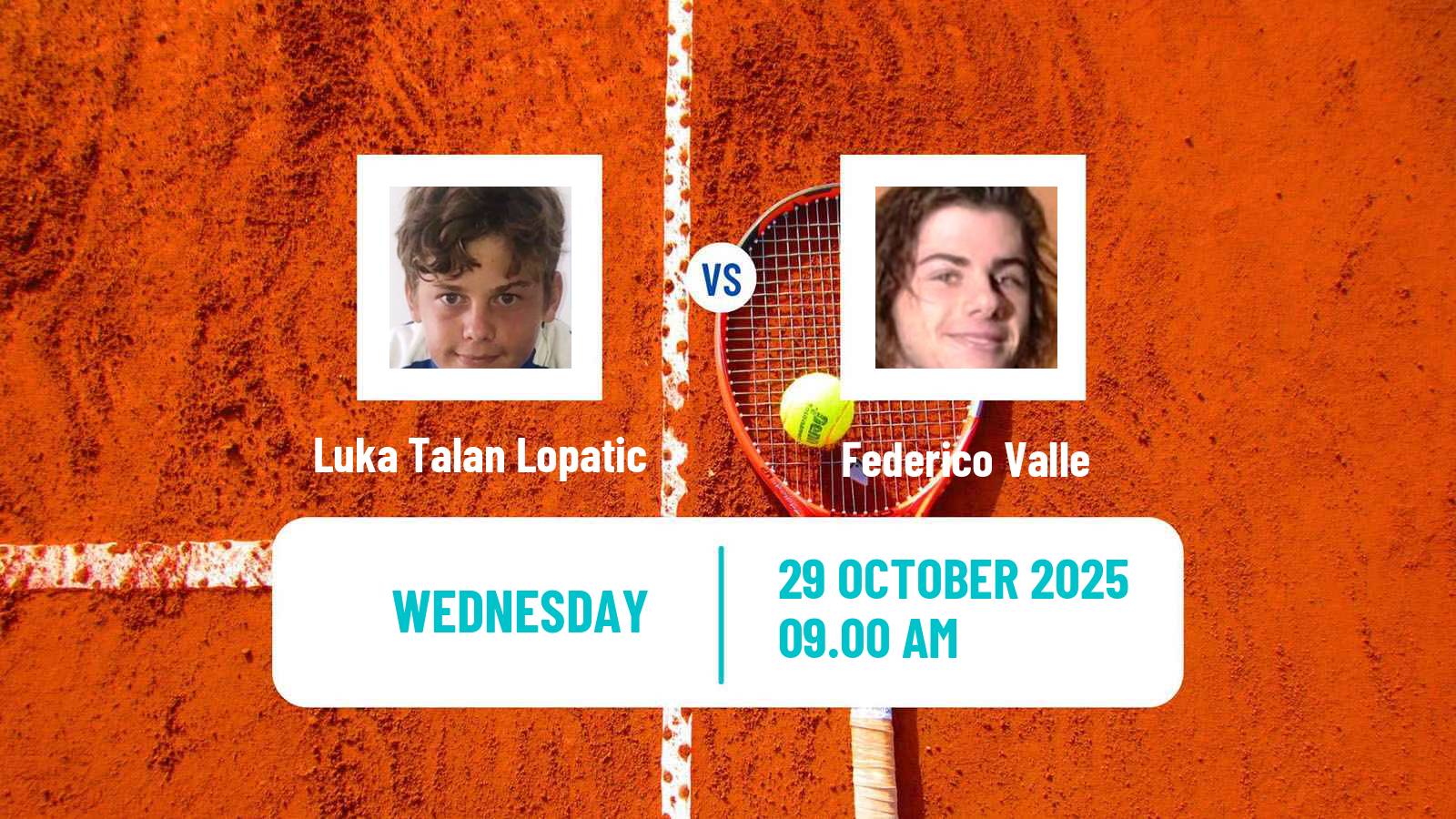 Tennis ITF M15 Monastir 41 Men Luka Talan Lopatic - Federico Valle