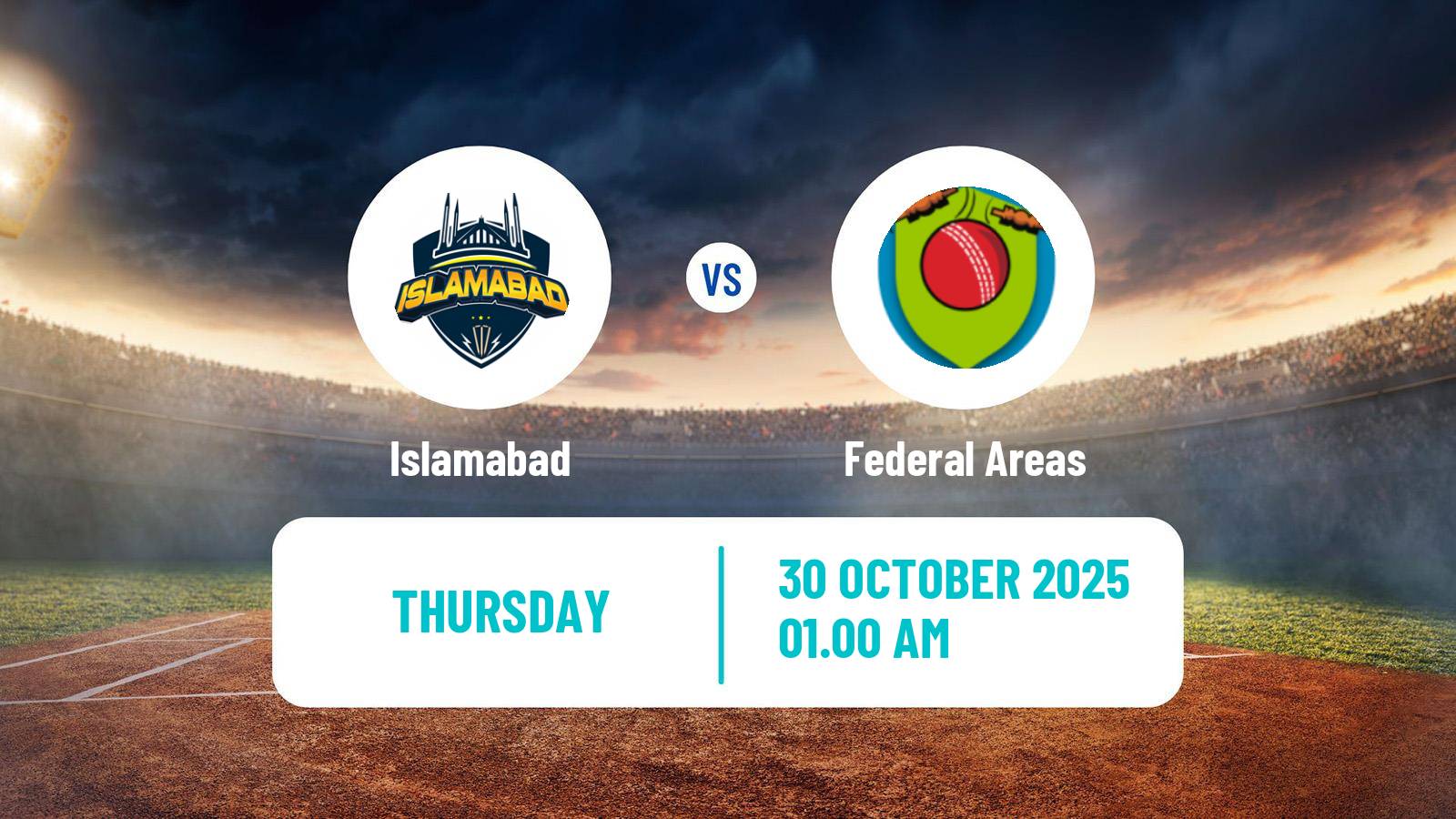 Cricket Pakistan Quaid-e-Azam Trophy Islamabad - Federal Areas