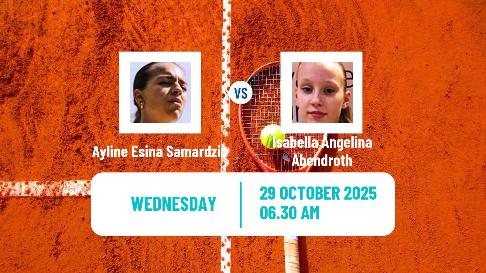 Tennis ITF W15 Taby Women Ayline Esina Samardzic - Isabella Angelina Abendroth
