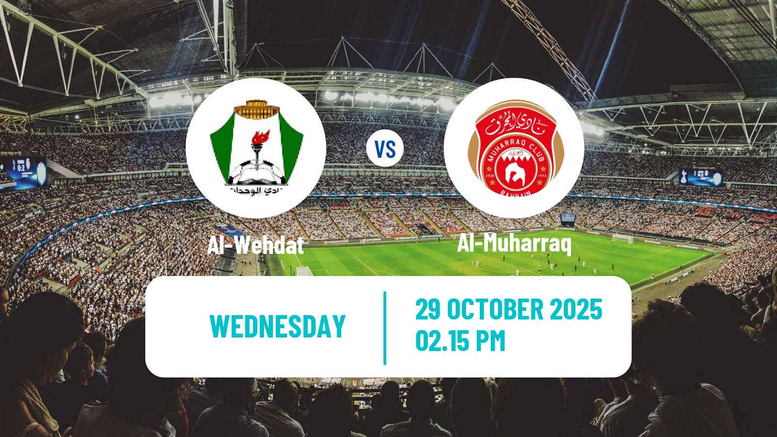 Football AFC Champions League 2 Al-Wehdat - Al-Muharraq