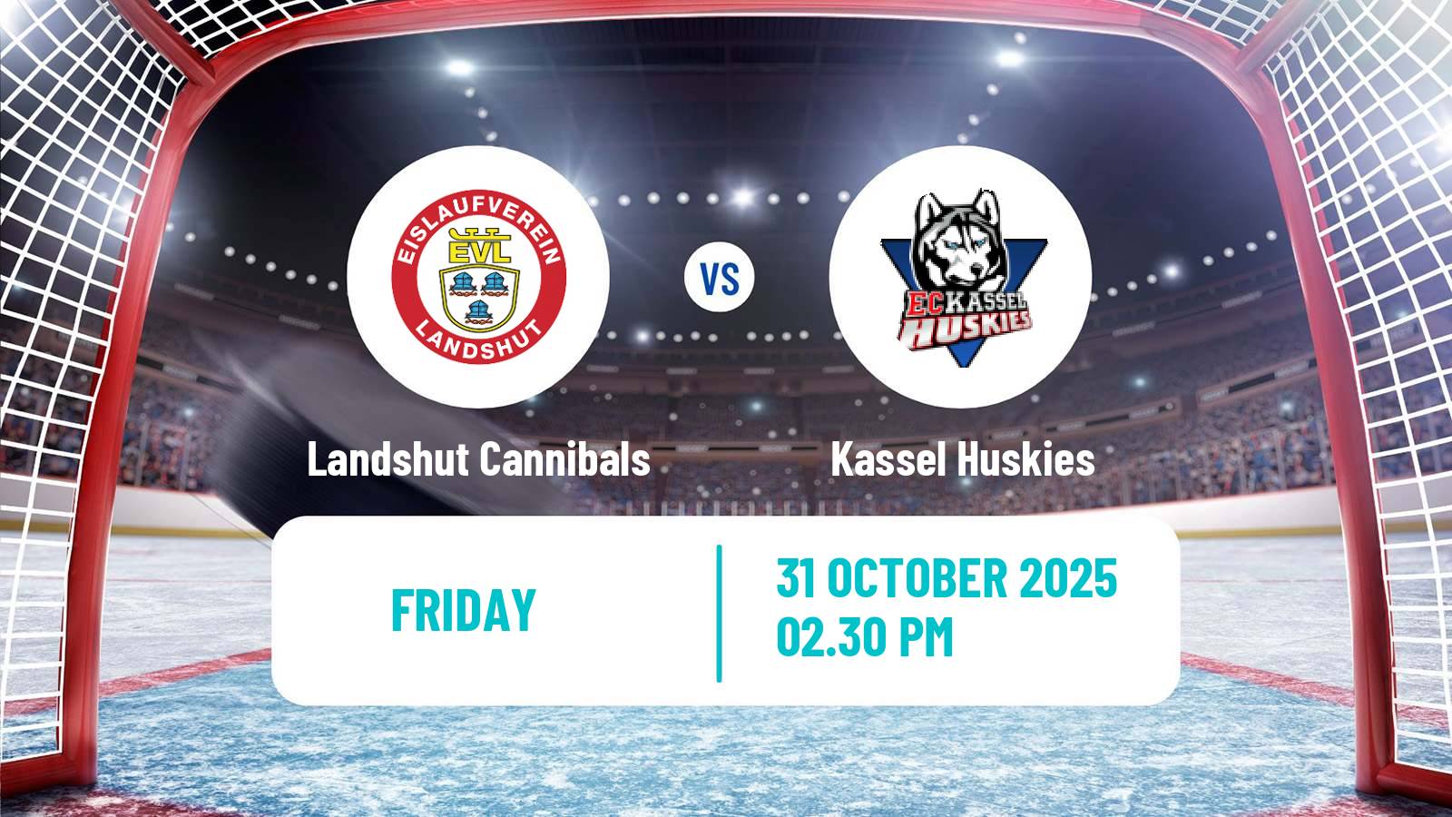 Hockey German DEL2 Landshut Cannibals - Kassel Huskies