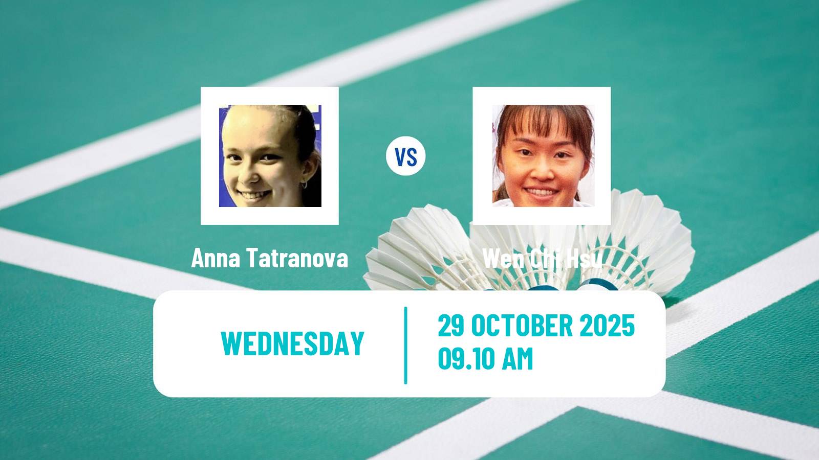 Badminton BWF World Tour Hylo Open Women Anna Tatranova - Wen Chi Hsu
