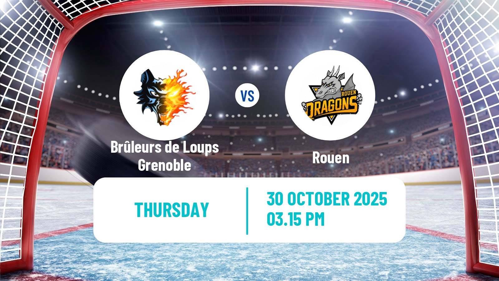 Hockey French Ligue Magnus Brûleurs de Loups Grenoble - Rouen