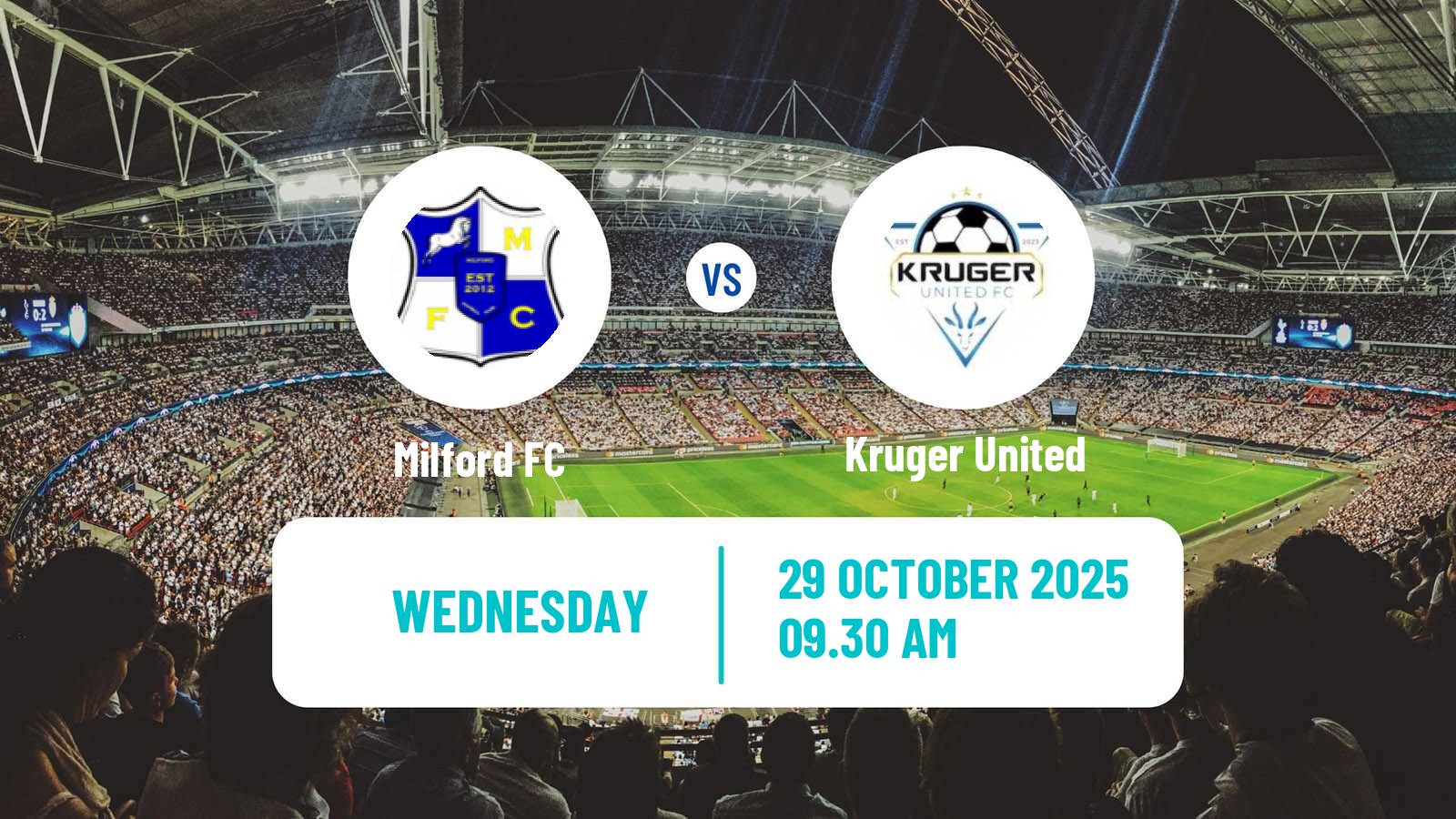 Football South African First Division Milford - Kruger United