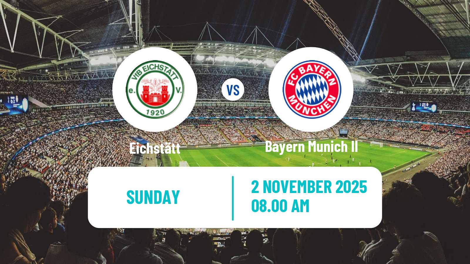 Football German Regionalliga Bayern Eichstätt - Bayern Munich II