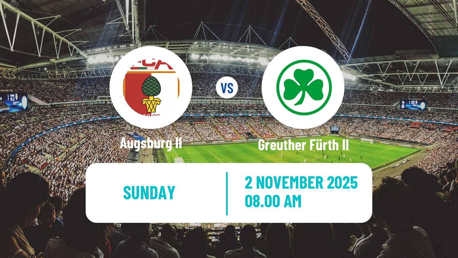 Football German Regionalliga Bayern Augsburg II - Greuther Fürth II