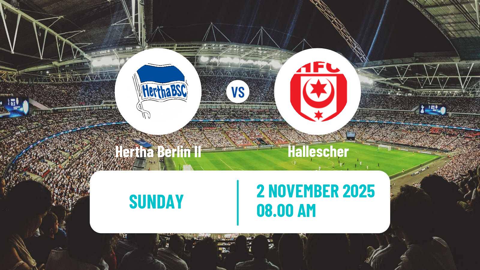 Football German Regionalliga Nordost Hertha Berlin II - Hallescher