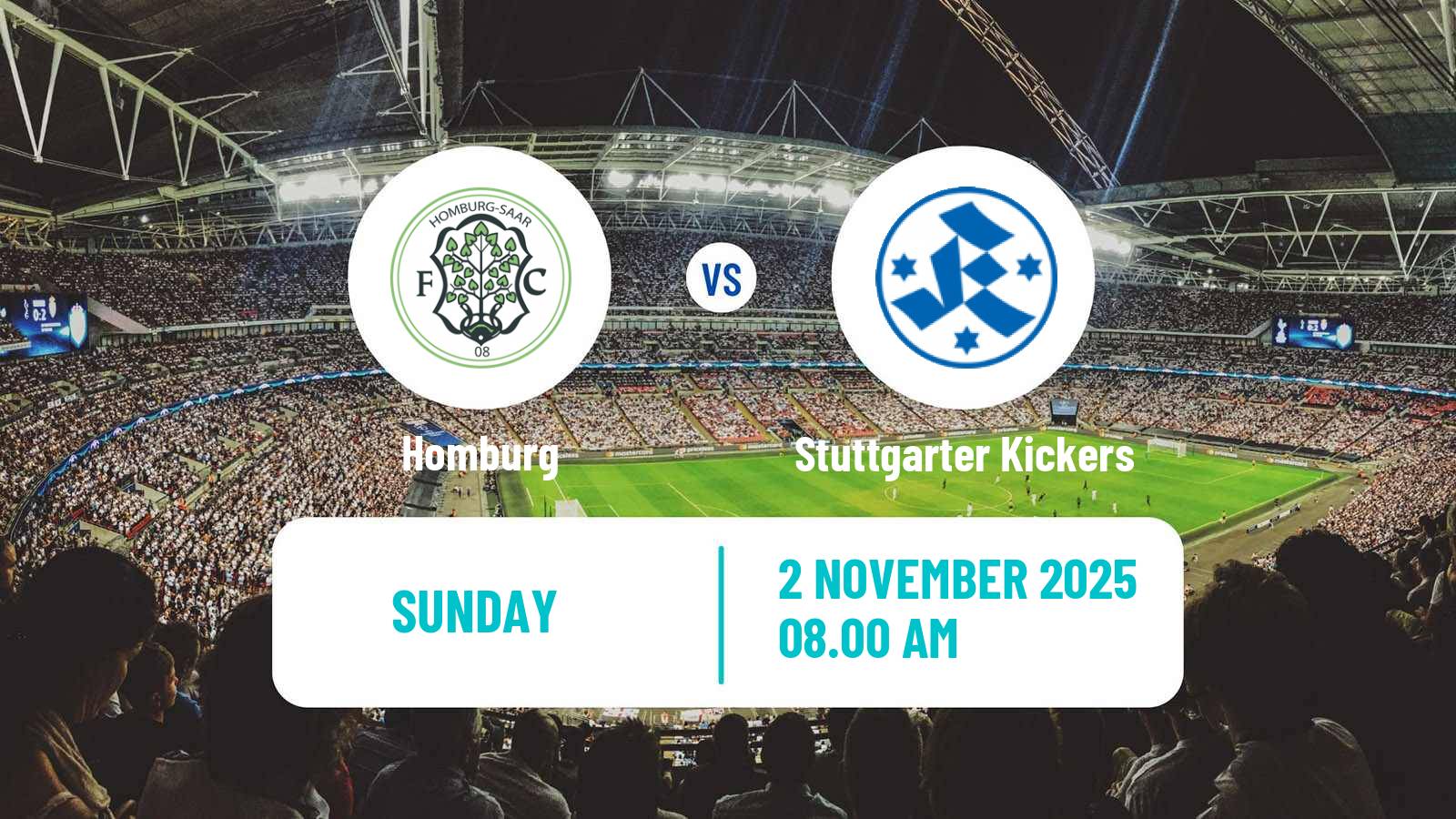 Football German Regionalliga Sudwest Homburg - Stuttgarter Kickers