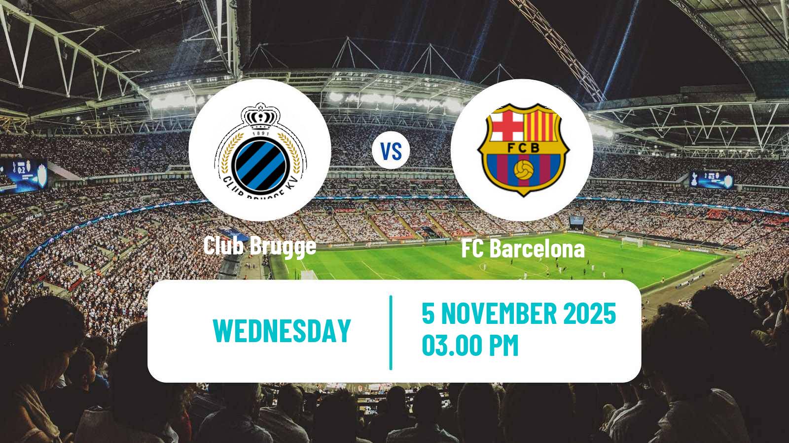 Football UEFA Champions League Club Brugge - Barcelona