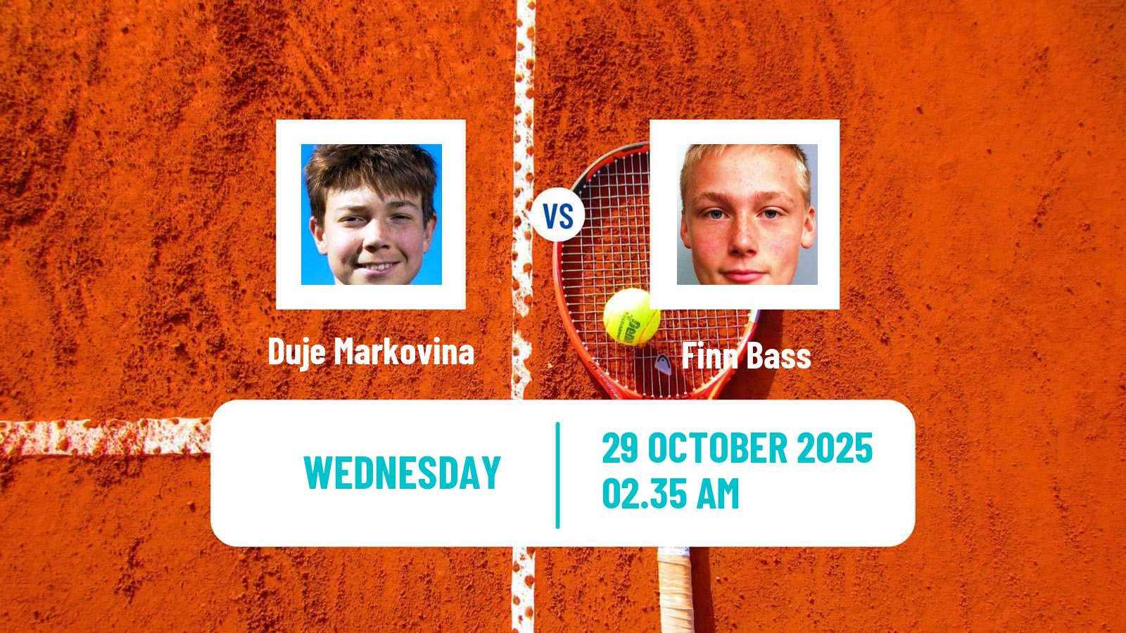 Tennis ITF M25 Brisbane 2 Men Duje Markovina - Finn Bass