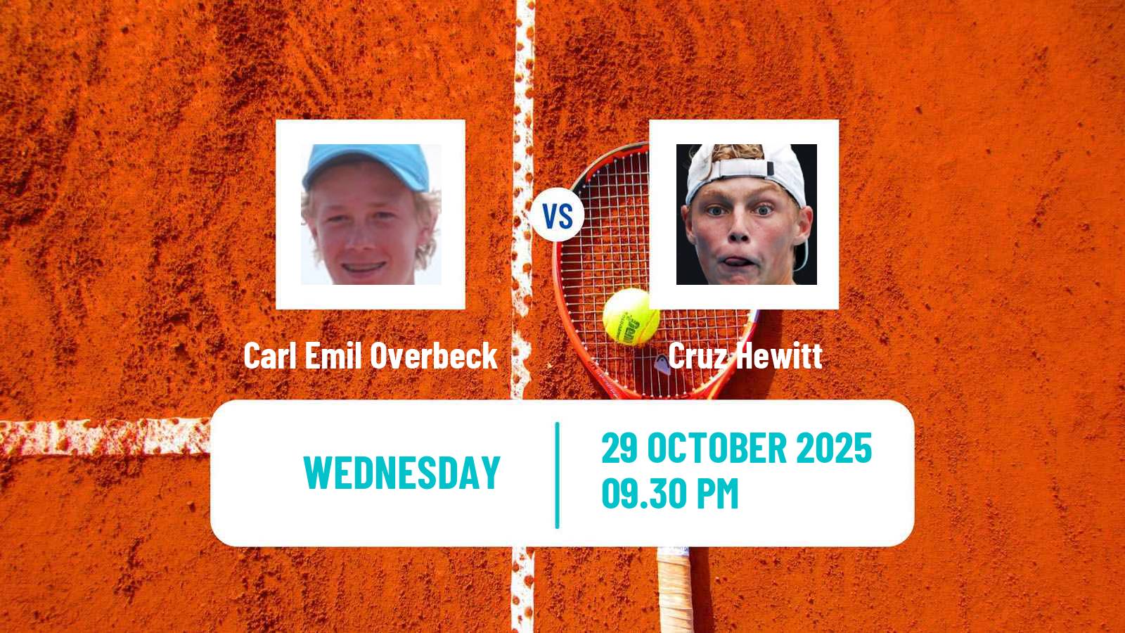 Tennis ITF M25 Brisbane 2 Men Carl Emil Overbeck - Cruz Hewitt