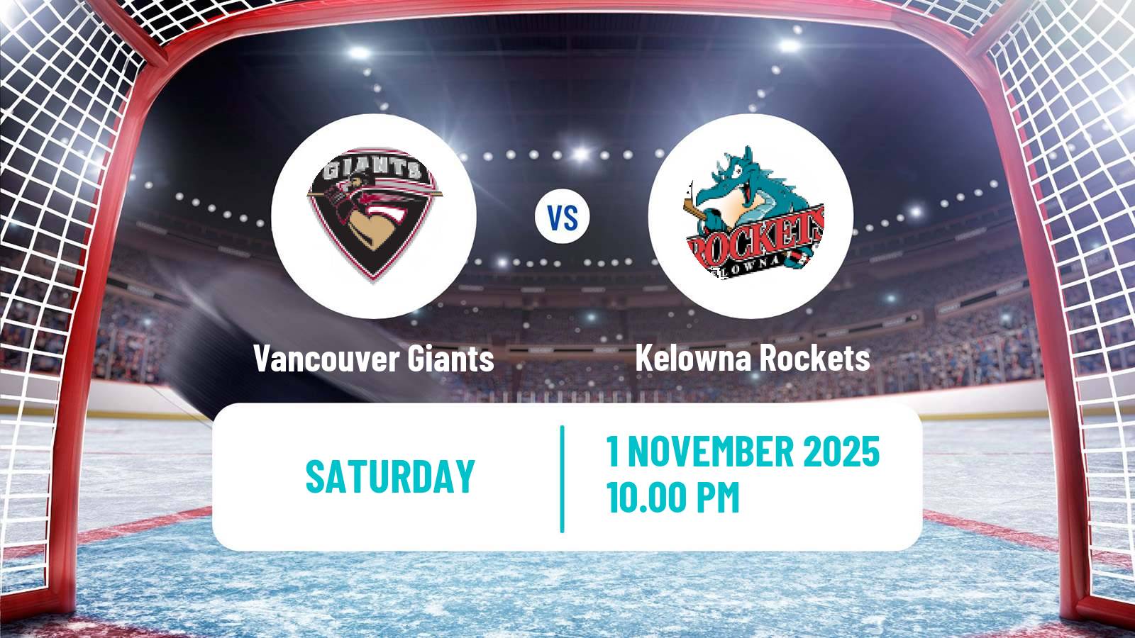 Hockey WHL Vancouver Giants - Kelowna Rockets