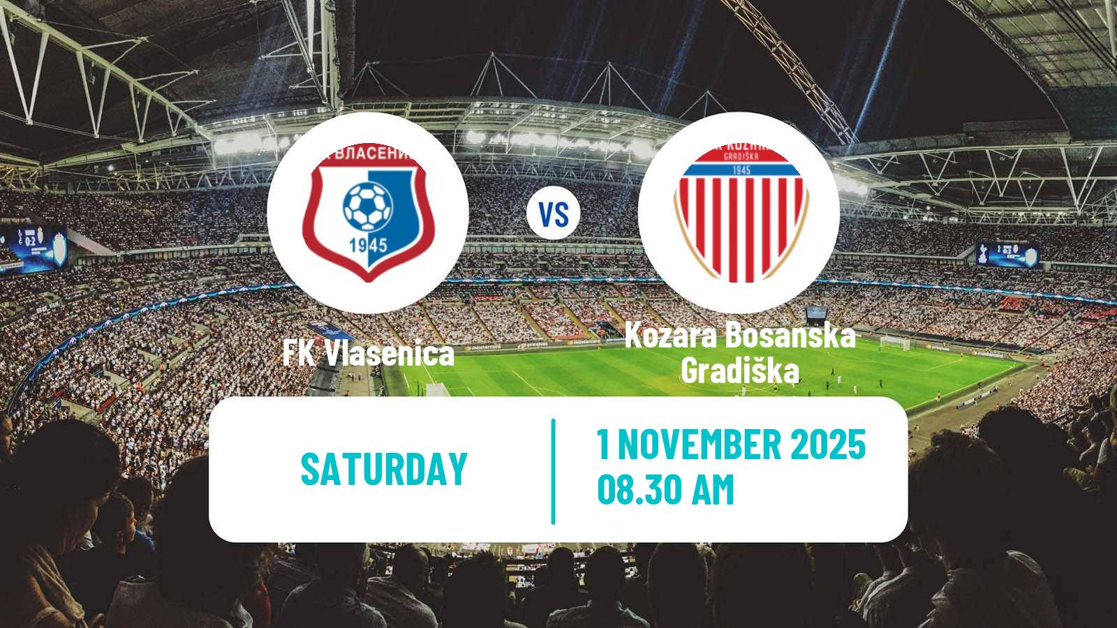 Football Bosnian Prva Liga RS Vlasenica - Kozara Bosanska Gradiška
