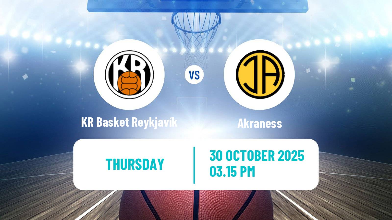 Basketball Icelandic Premier League Basketball KR Basket Reykjavík - Akraness