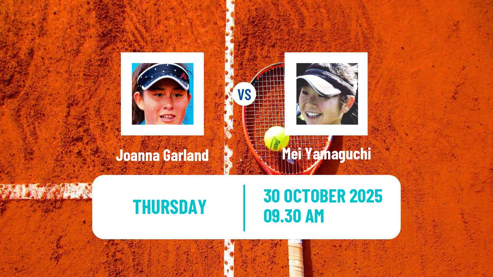Tennis WTA Chennai Joanna Garland - Mei Yamaguchi