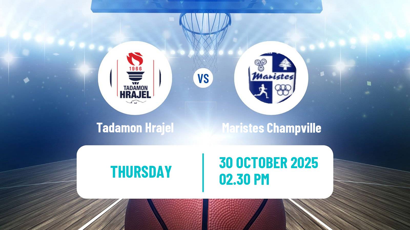 Basketball Lebanese Division 1 Basketball Tadamon Hrajel - Maristes Champville