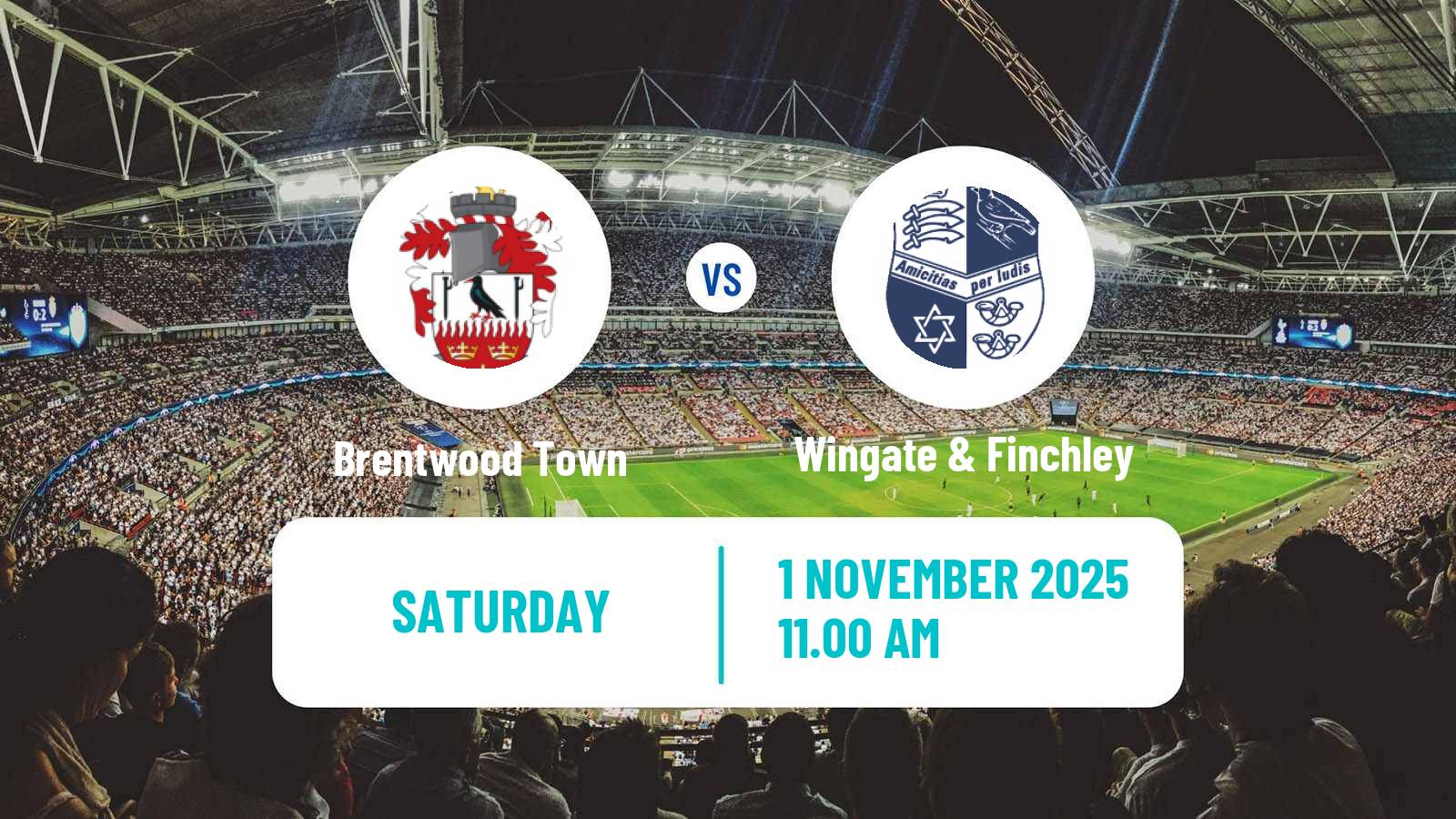 Football English Isthmian League Premier Division Brentwood Town - Wingate & Finchley