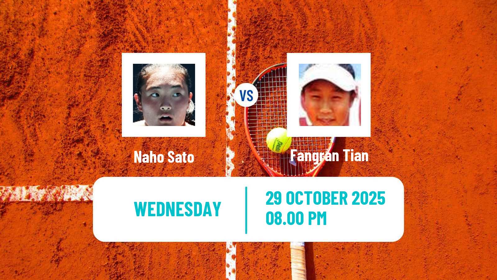 Tennis ITF W35 Brisbane 2 Women Naho Sato - Fangran Tian