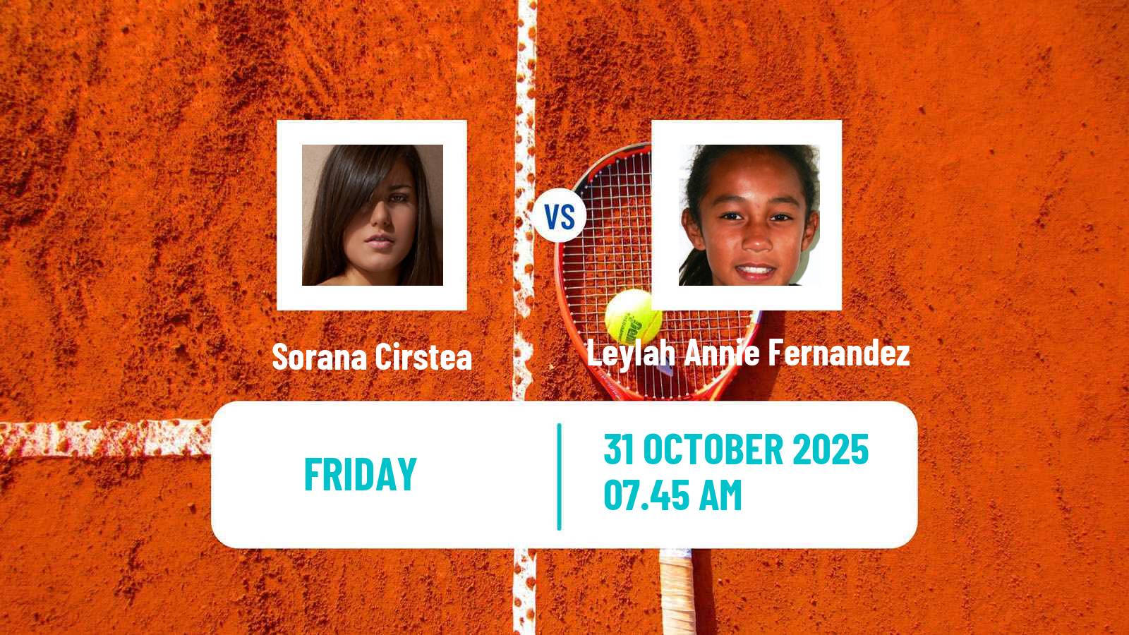 Tennis WTA Hong Kong Sorana Cirstea - Leylah Annie Fernandez