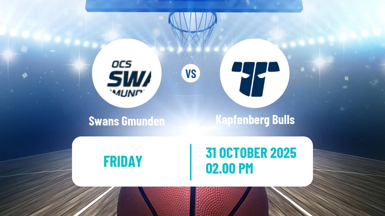 Basketball Austrian Superliga Basketball Swans Gmunden - Kapfenberg Bulls