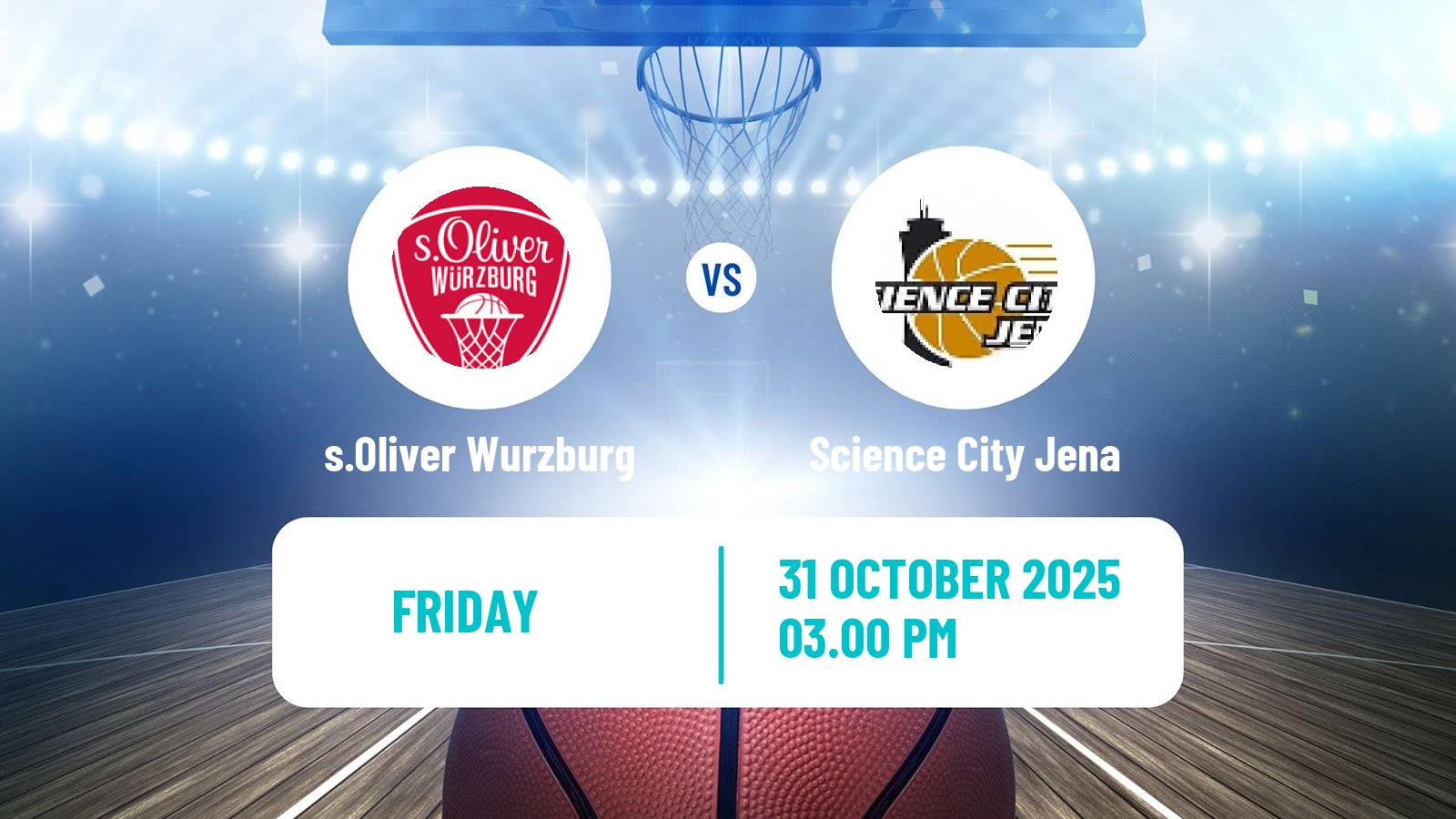 Basketball German BBL s.Oliver Wurzburg - Science City Jena