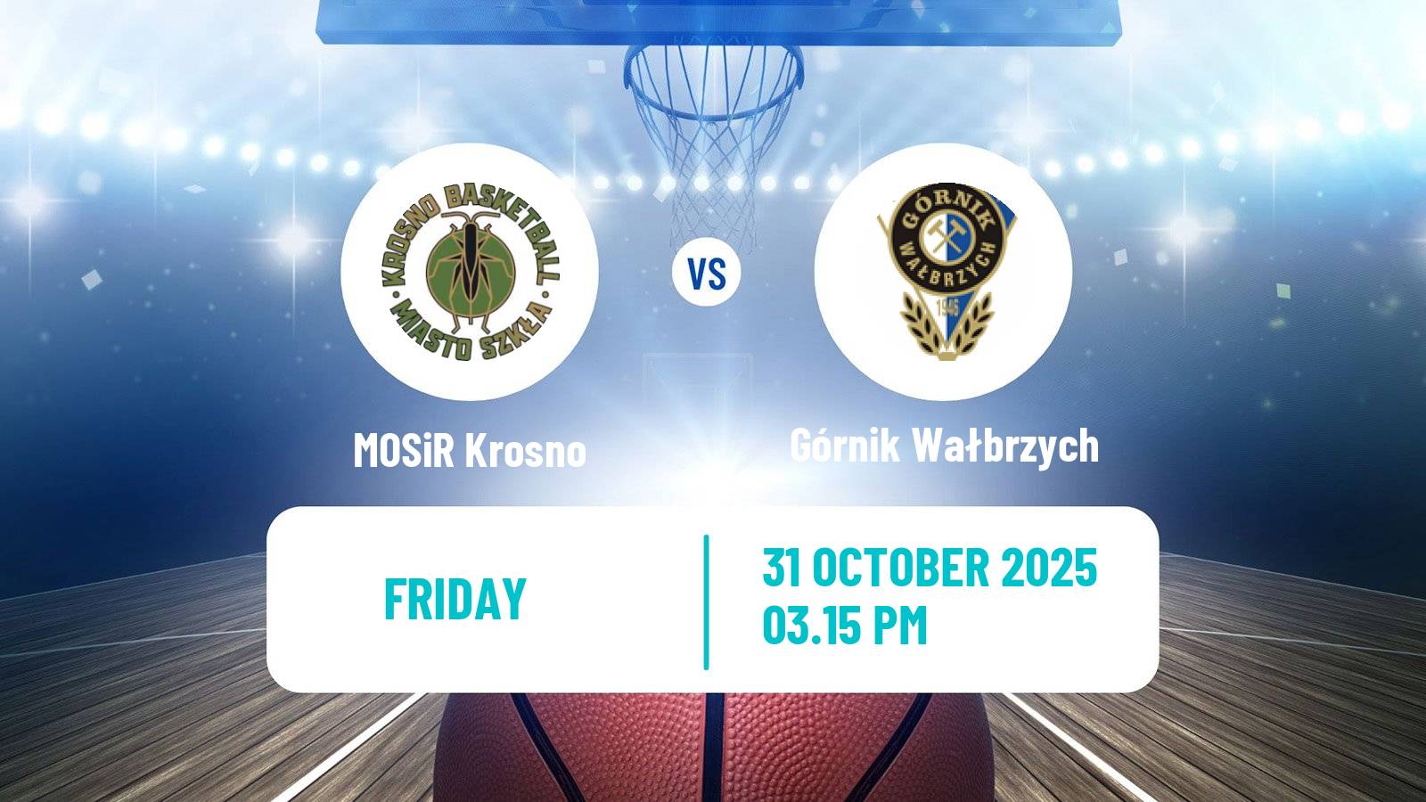 Basketball Polish Basket Liga MOSiR Krosno - Górnik Wałbrzych