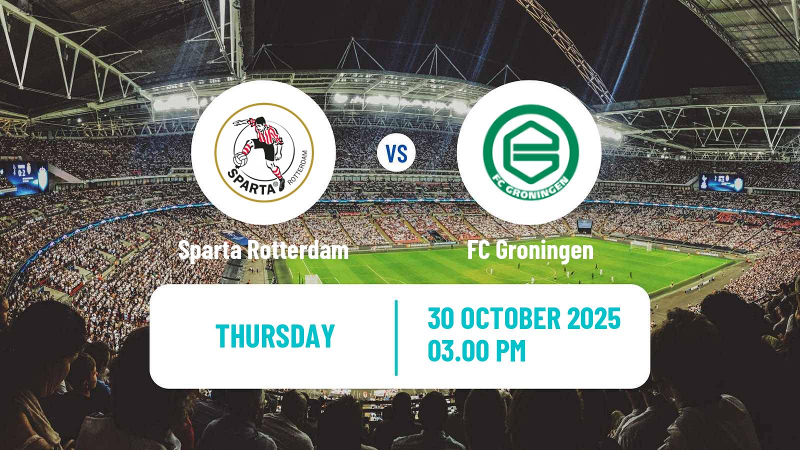 Football Dutch KNVB Beker Sparta Rotterdam - Groningen