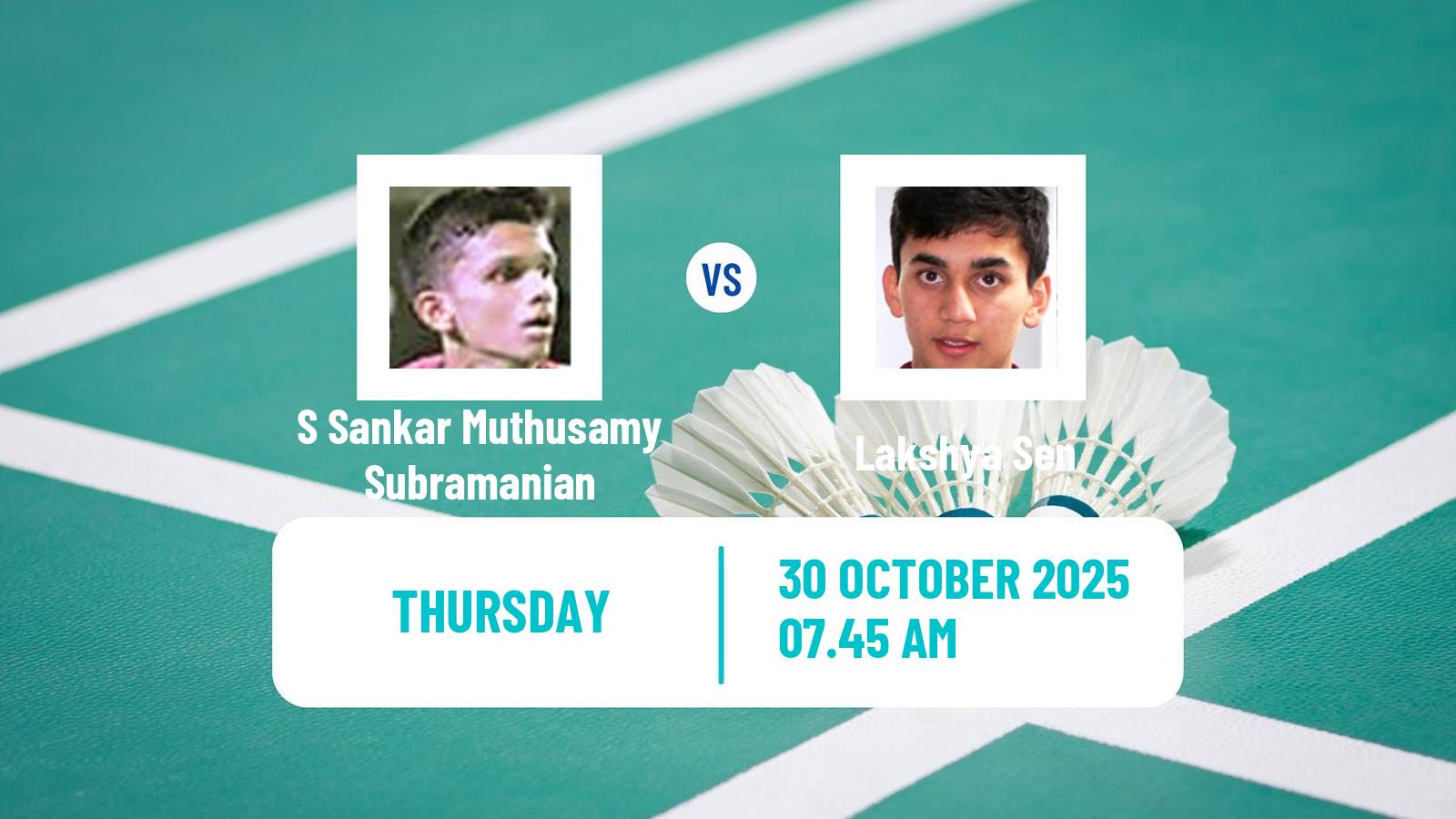 Badminton BWF World Tour Hylo Open Men S Sankar Muthusamy Subramanian - Lakshya Sen