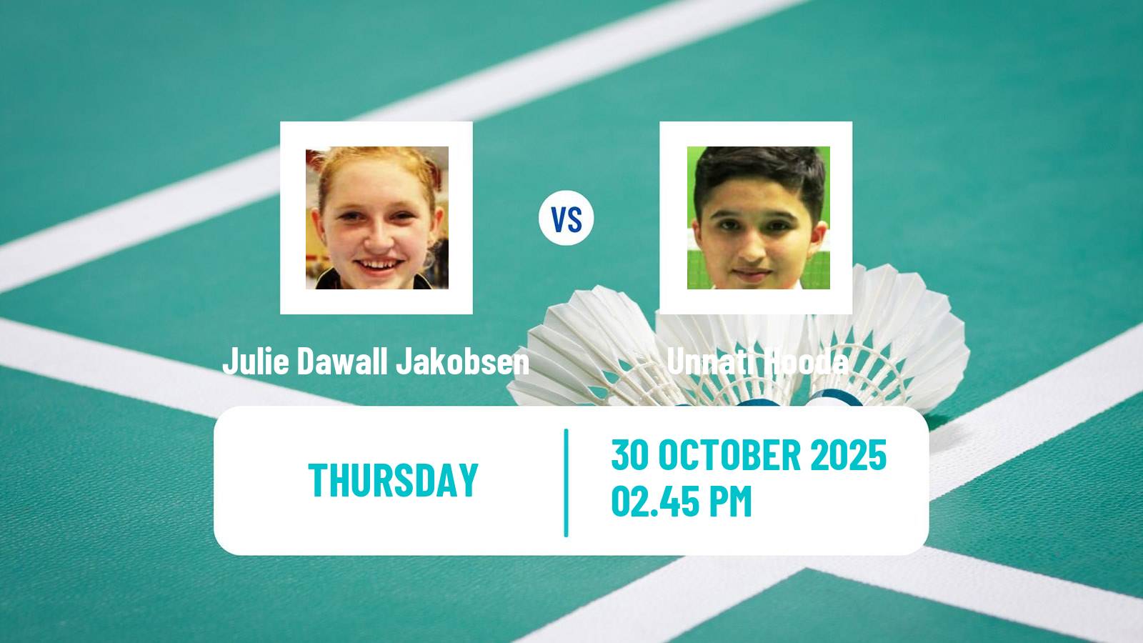 Badminton BWF World Tour Hylo Open Women Julie Dawall Jakobsen - Unnati Hooda