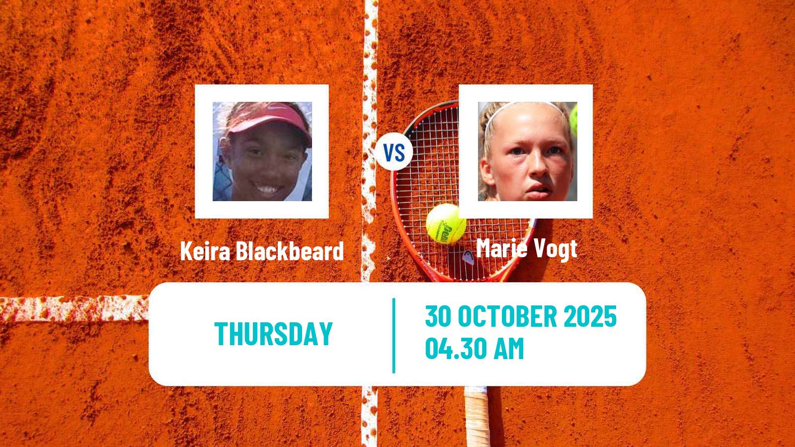 Tennis ITF W15 Monastir 37 Women Keira Blackbeard - Marie Vogt