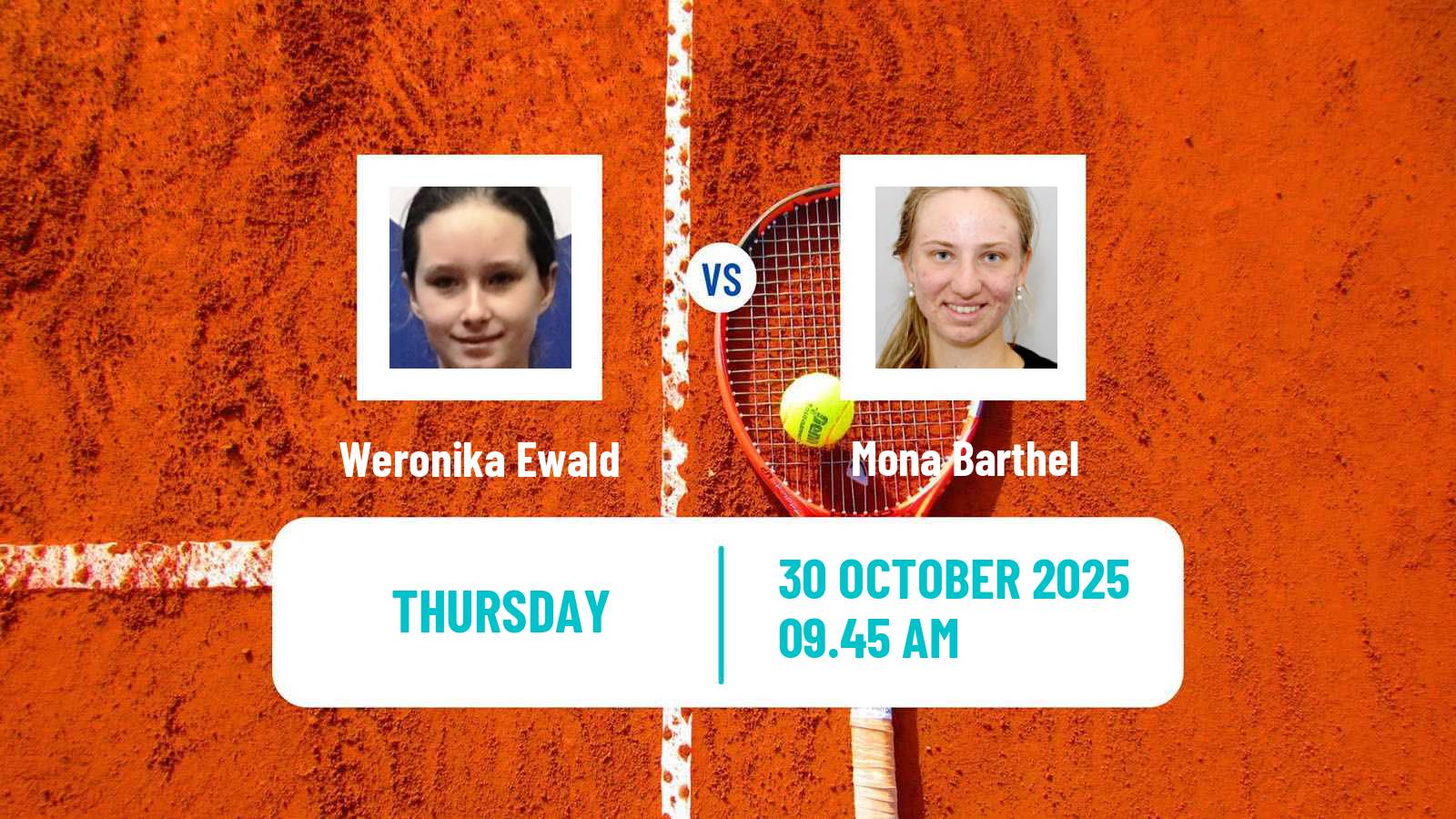 Tennis ITF W75 Glasgow Women Weronika Ewald - Mona Barthel