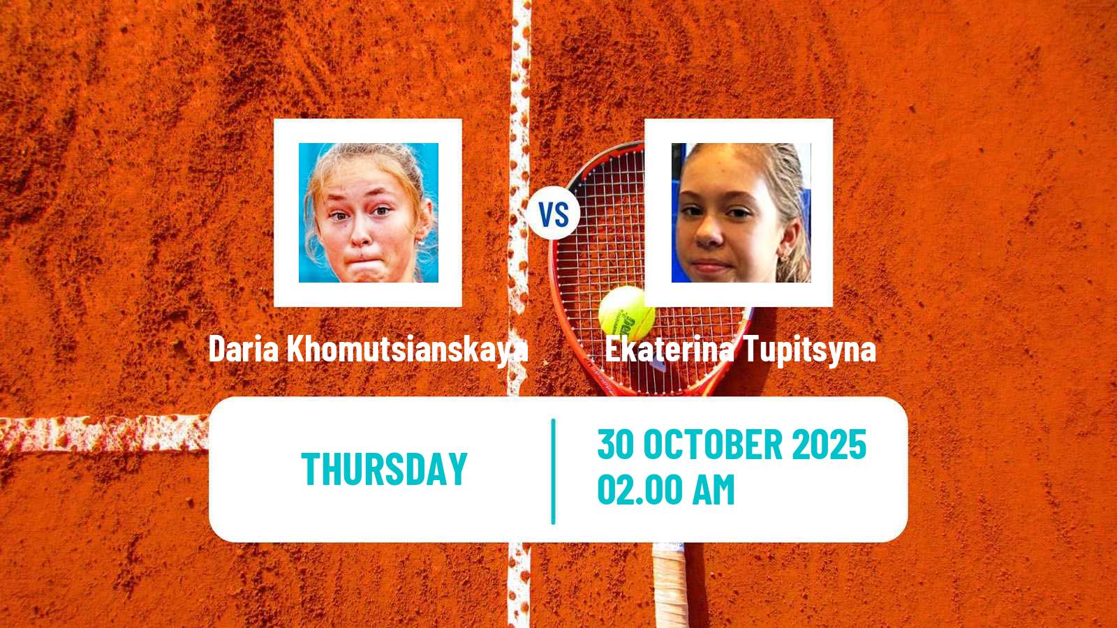 Tennis ITF W15 Tashkent 4 Women Daria Khomutsianskaya - Ekaterina Tupitsyna