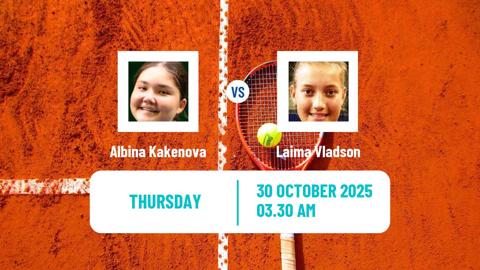 Tennis ITF W15 Tashkent 4 Women Albina Kakenova - Laima Vladson