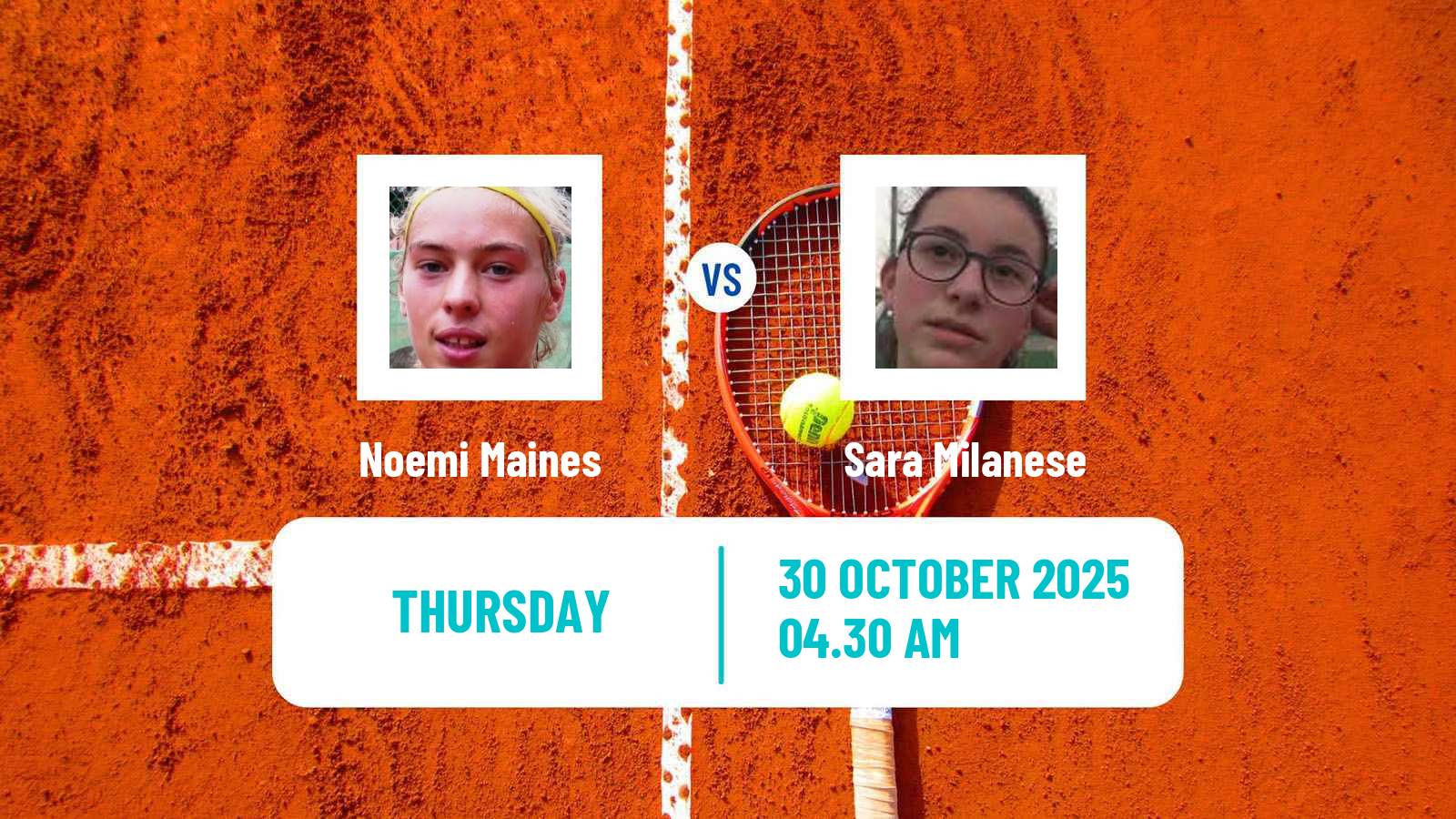 Tennis ITF W15 Solarino Women Noemi Maines - Sara Milanese