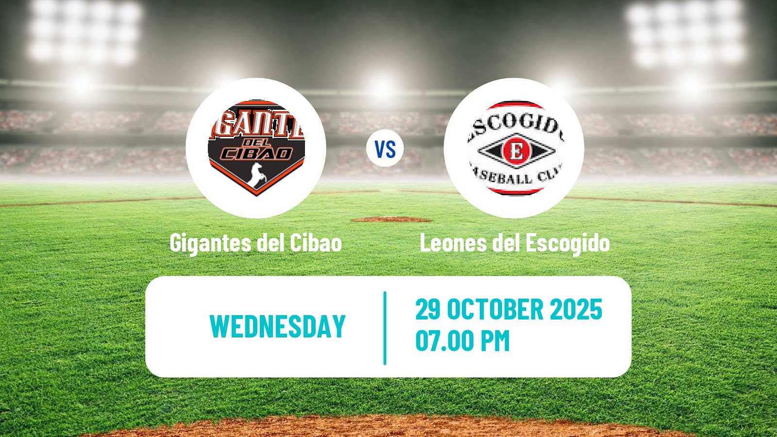 Baseball LIDOM Gigantes del Cibao - Leones del Escogido