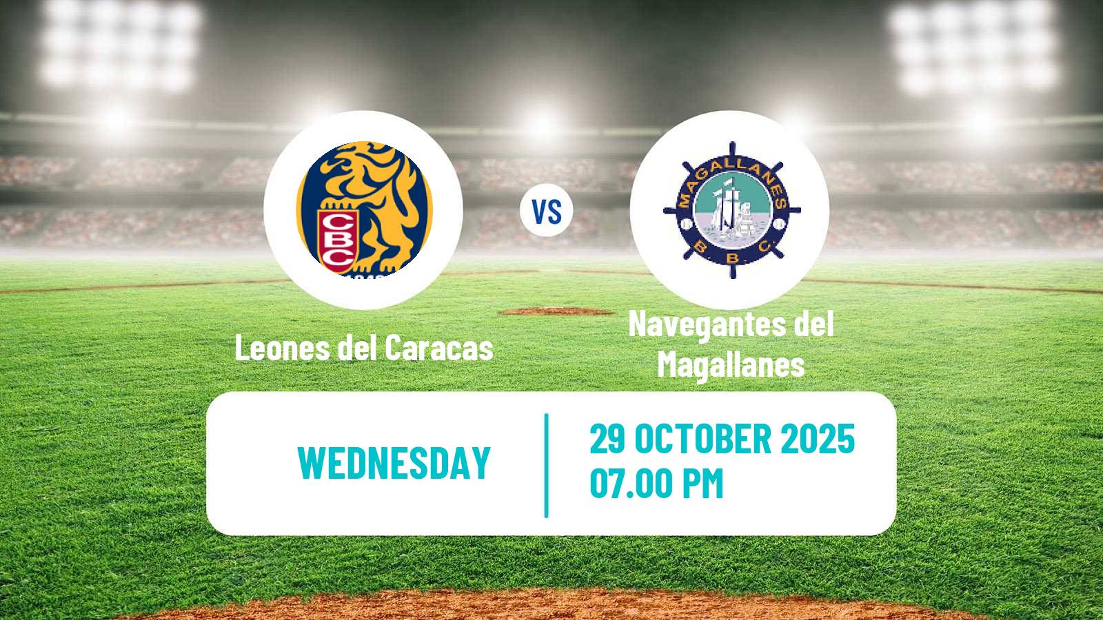 Baseball Venezuelan LVBP Leones del Caracas - Navegantes del Magallanes
