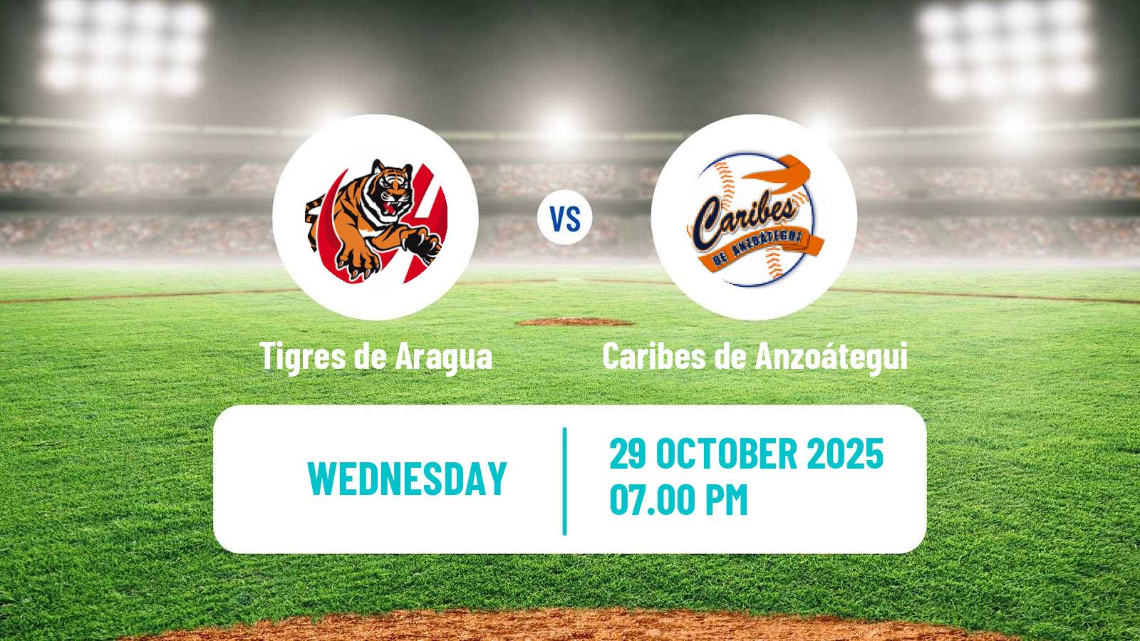 Baseball Venezuelan LVBP Tigres de Aragua - Caribes de Anzoátegui