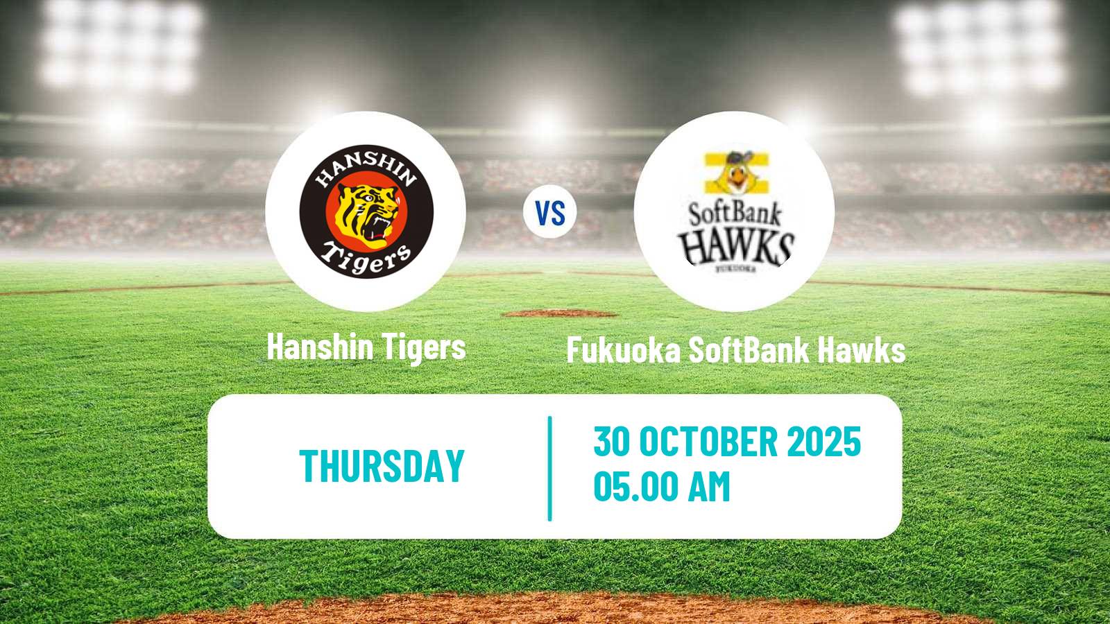Baseball NPB Hanshin Tigers - Fukuoka SoftBank Hawks