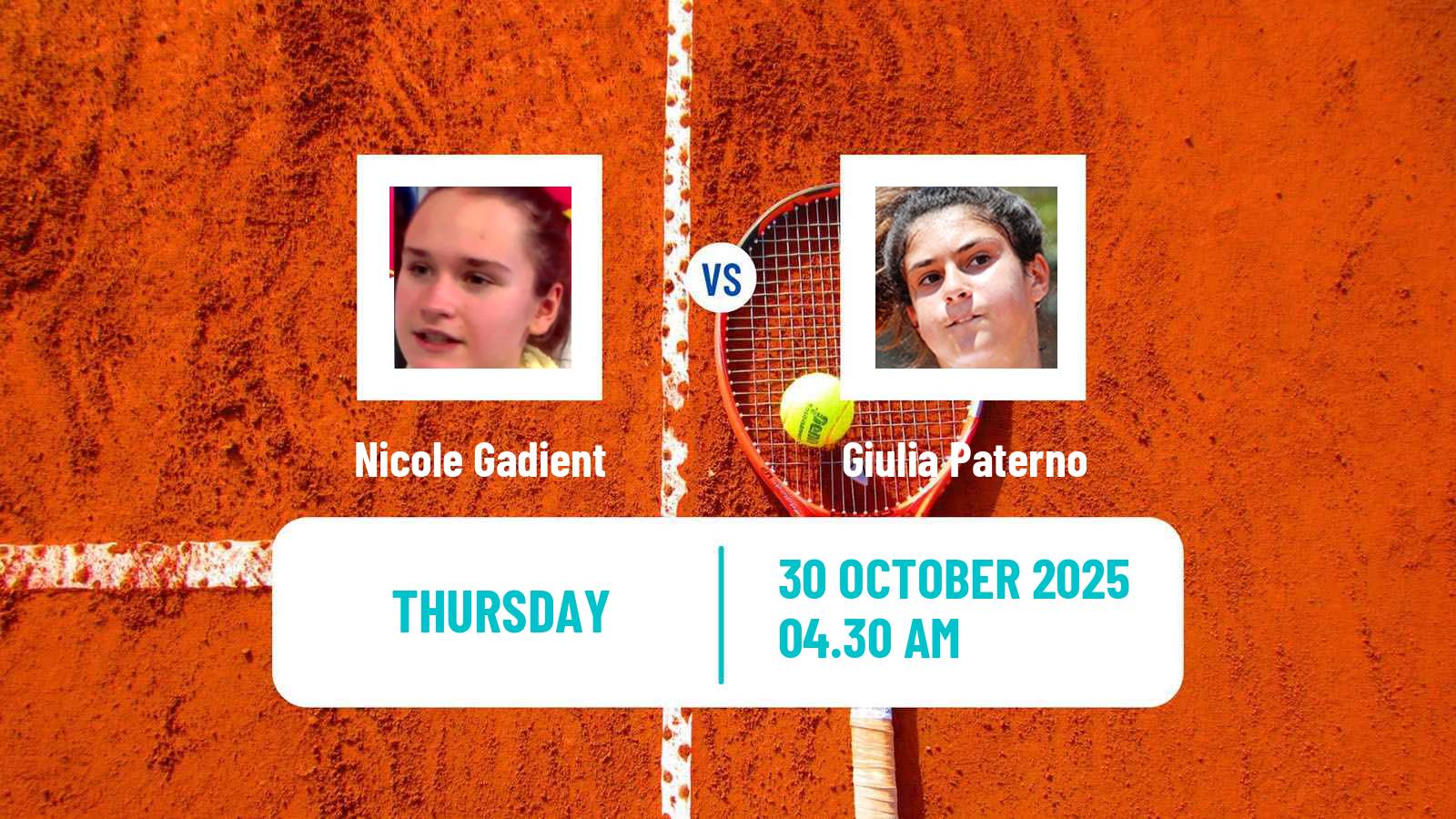 Tennis ITF W15 Solarino Women Nicole Gadient - Giulia Paterno