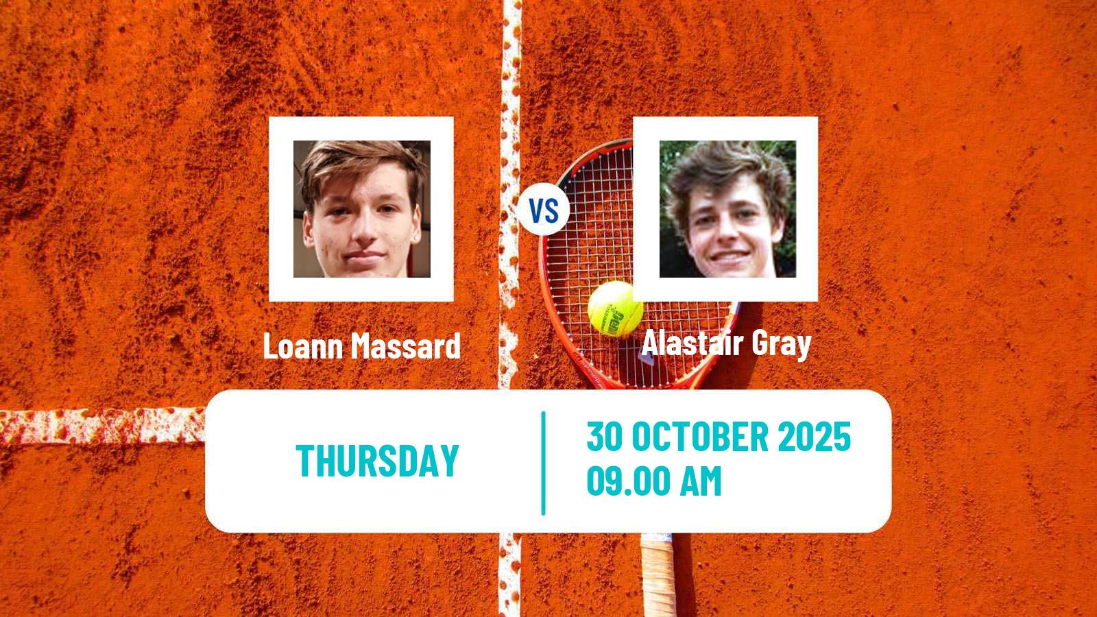 Tennis ITF M25 Glasgow 2 Men Loann Massard - Alastair Gray