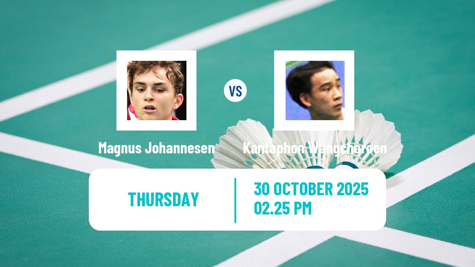 Badminton BWF World Tour Hylo Open Men Magnus Johannesen - Kantaphon Wangcharoen