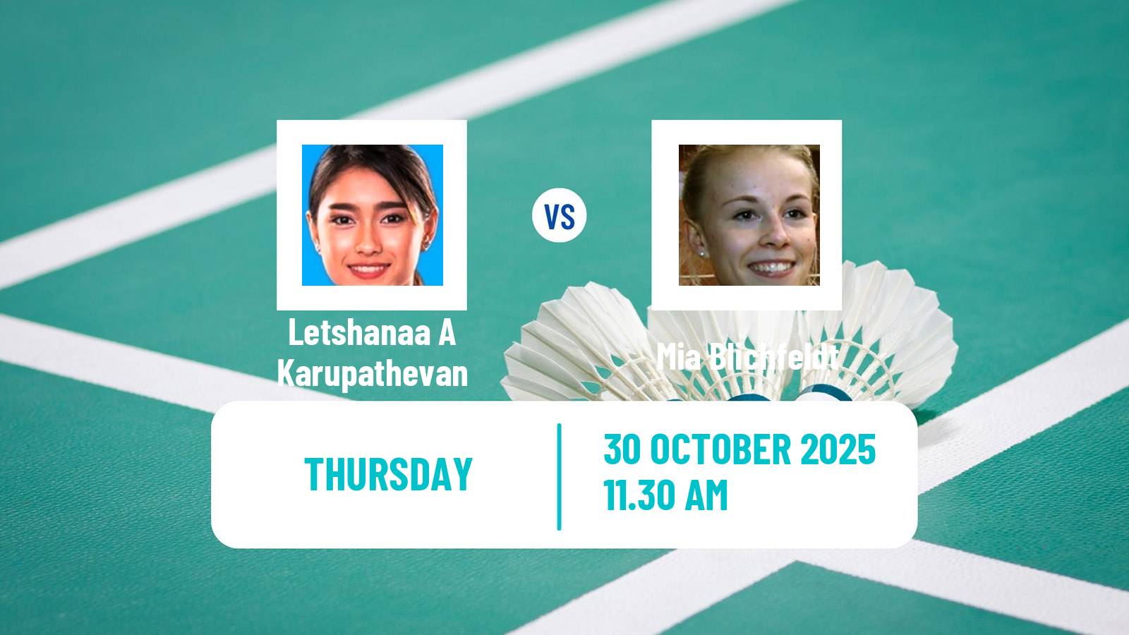 Badminton BWF World Tour Hylo Open Women Letshanaa A Karupathevan - Mia Blichfeldt